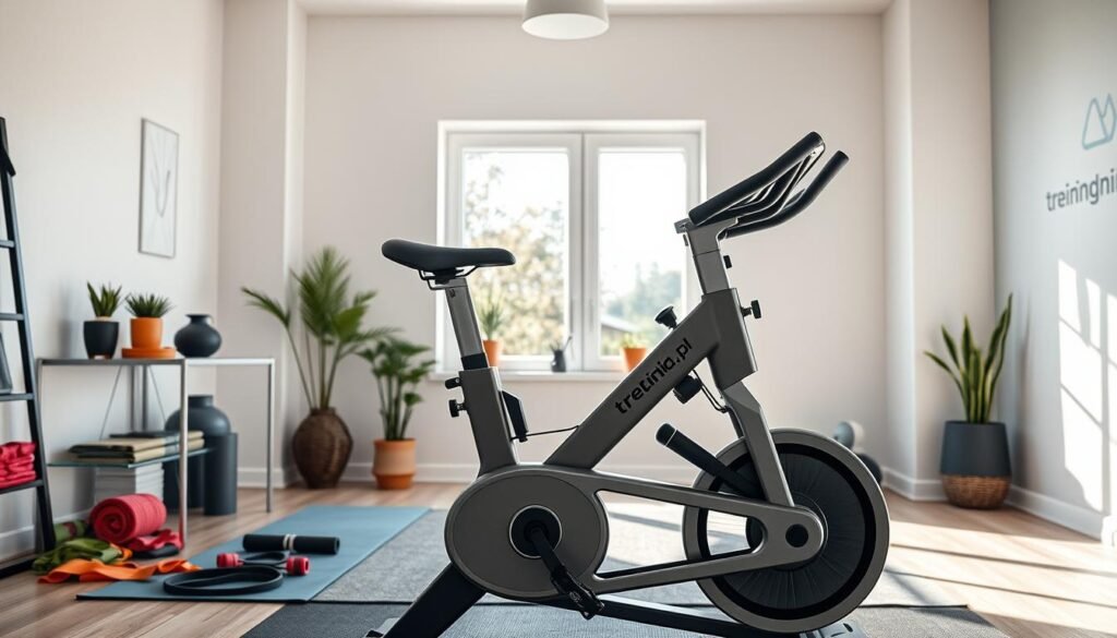przygotowanie do treningu na rowerze stacjonarnym