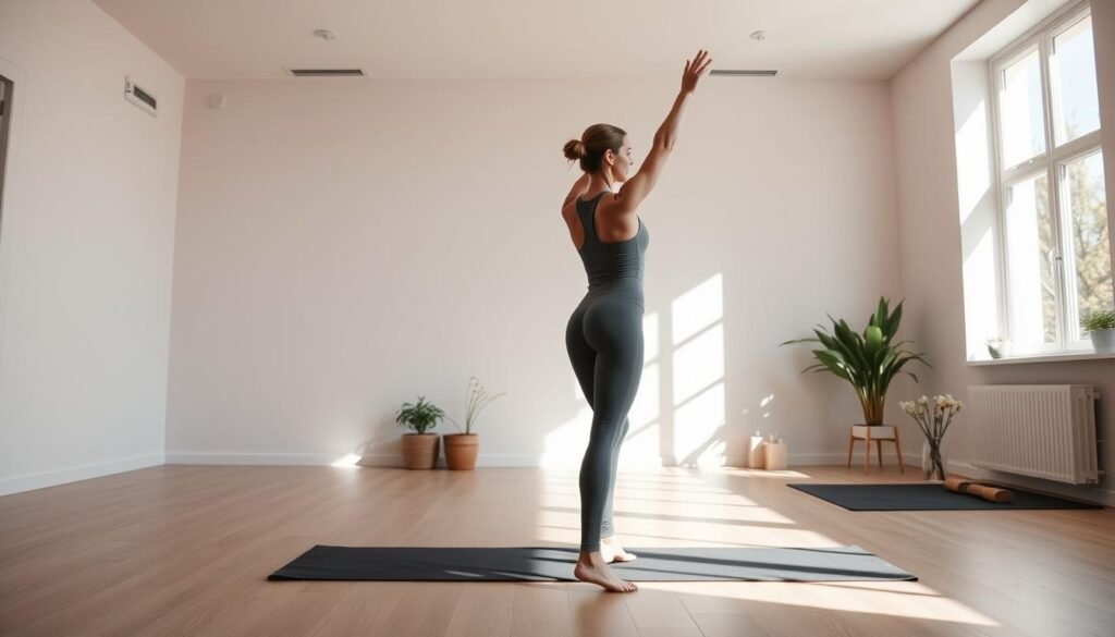 stretching z lekkimi ćwiczeniami