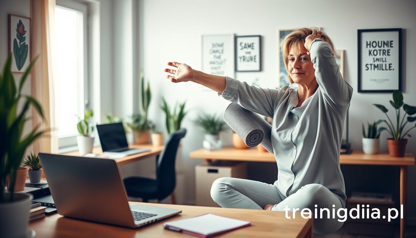 ćwiczenia w domu dla osób pracujących przy biurku